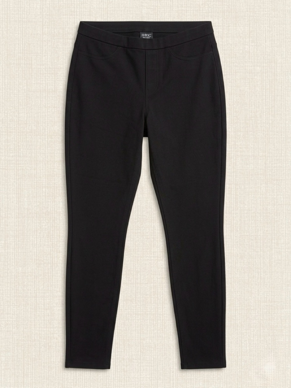 HUE Black Slim Ponte Leggings